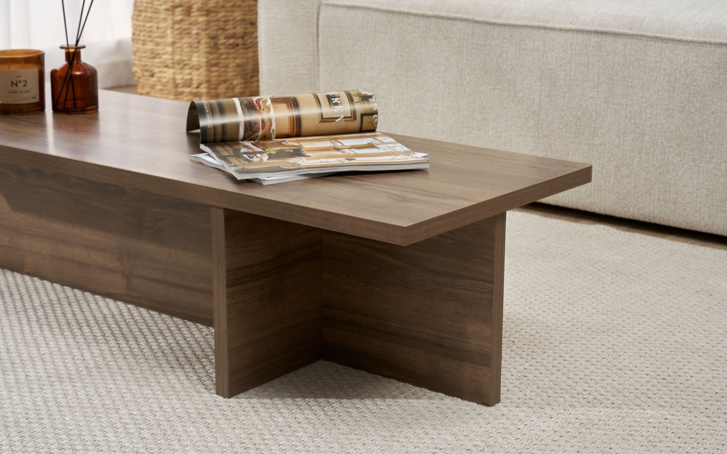 Masuta de cafea Elara, nuc  5